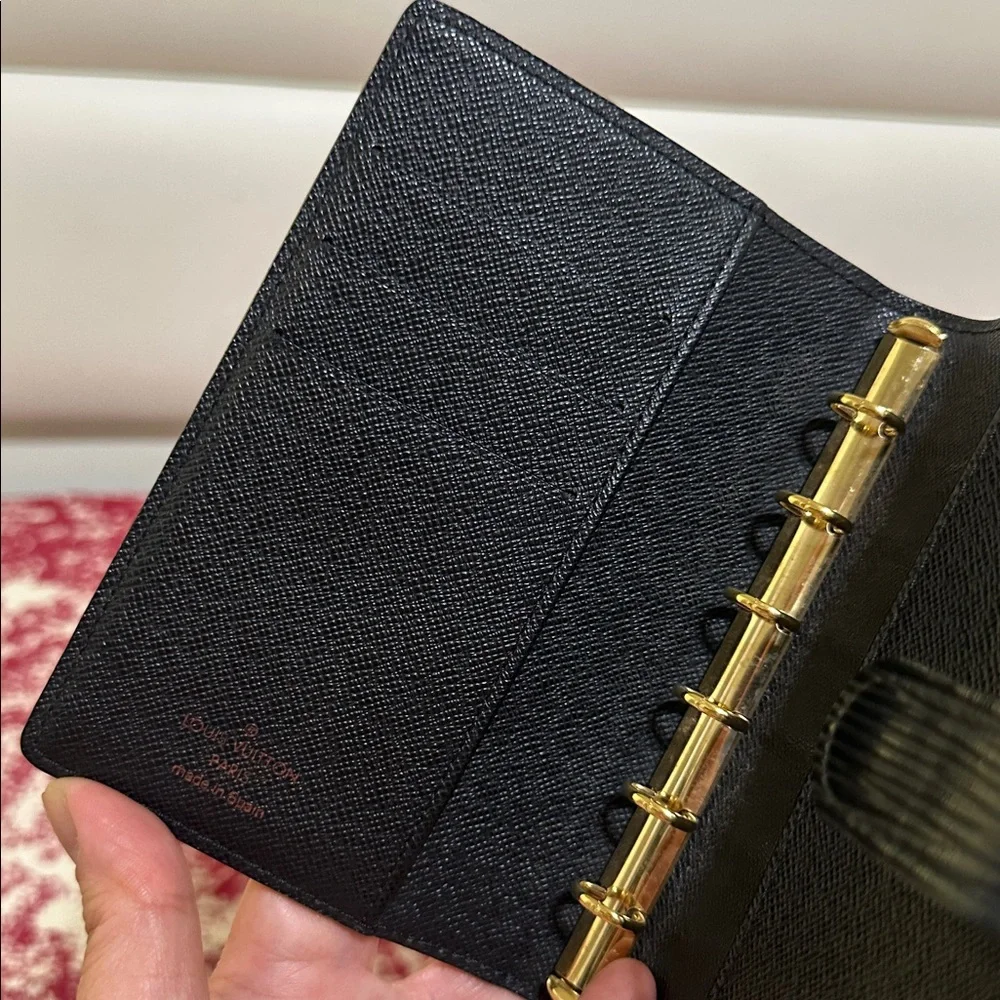 Louis Vuitton Black Leather Passport Cover/Agenda PM - Picture 10 of 15